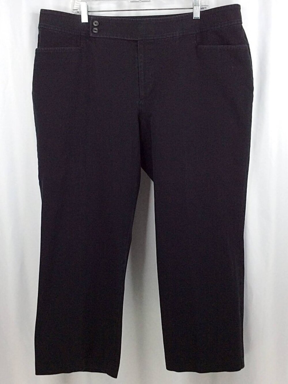 Chaps‎ Ralph Lauren Jeans Women's Plus Size 20W Black Wide Straight Leg